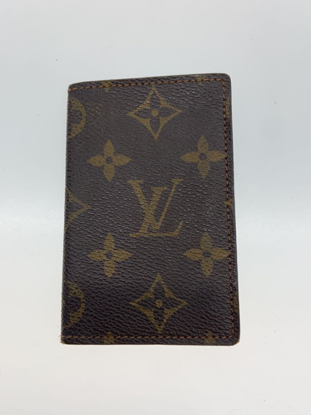 LOUIS VUITTON Card Case Wallet Leather Brown